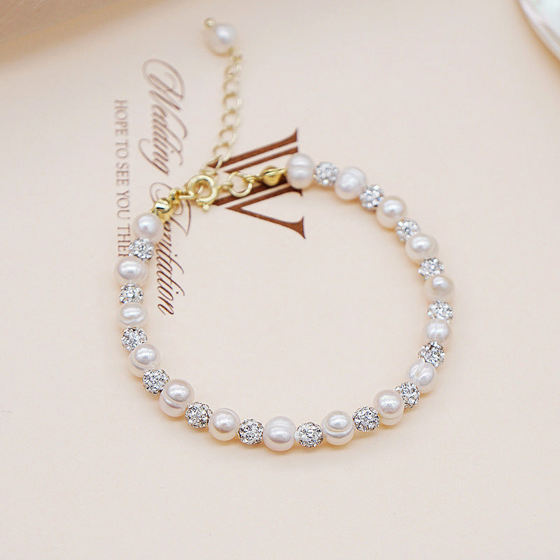 Wholesale Freshwater Pearl Crystal Bracelet